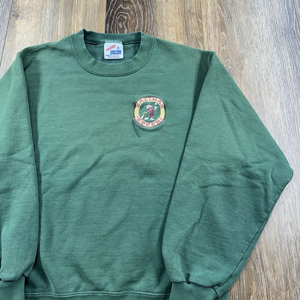 Vintage Salinas Peppers Sweatshirt Mens S Green Minor League Baseball USA 90s